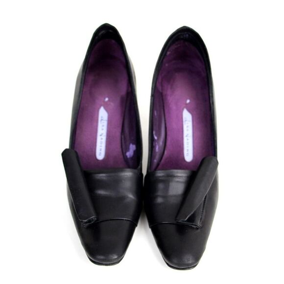 VTG Lisa Nadin BLACK GENUINE LEATHER 2.5" HEEL POINTED TOE CLASSIC SHOES Sz 36/6 - Picture 8 of 13